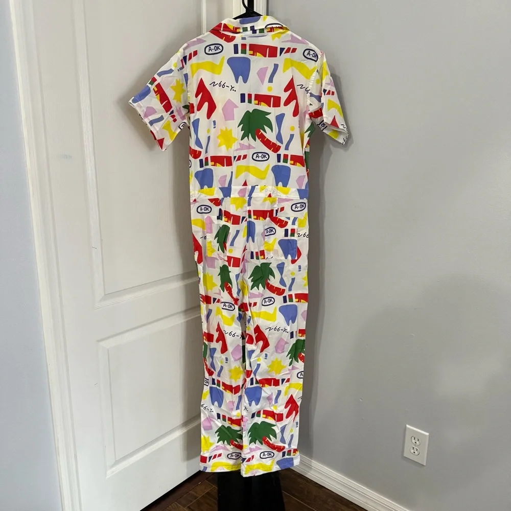 NWT Nooworks ⚡️Art Print Jumpsuit Size XL Lisa Congdon ULTRA RARE - Picture 6 of 6